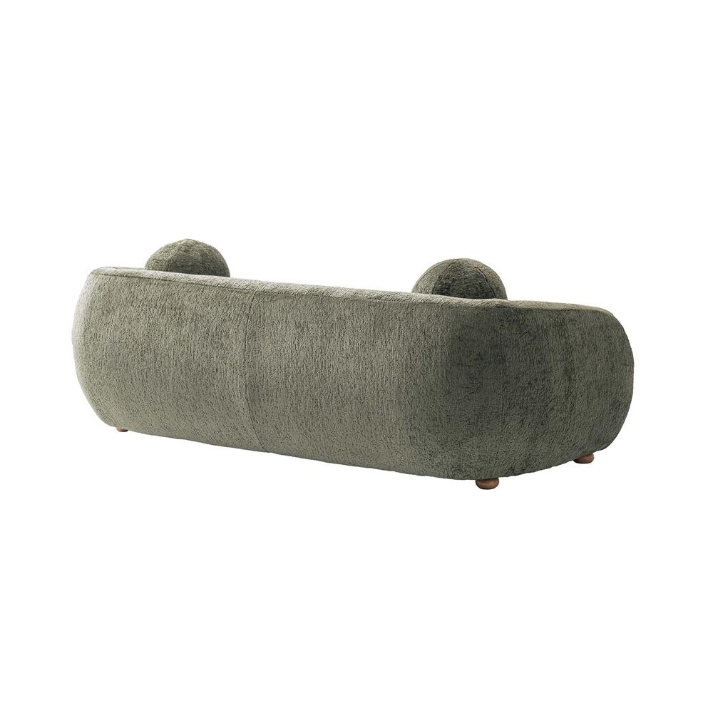 Manhattan Comfort - Tribeca Chenille Sofa with Birch Wood Legs in Olive Green - SF015-OG veiw 3