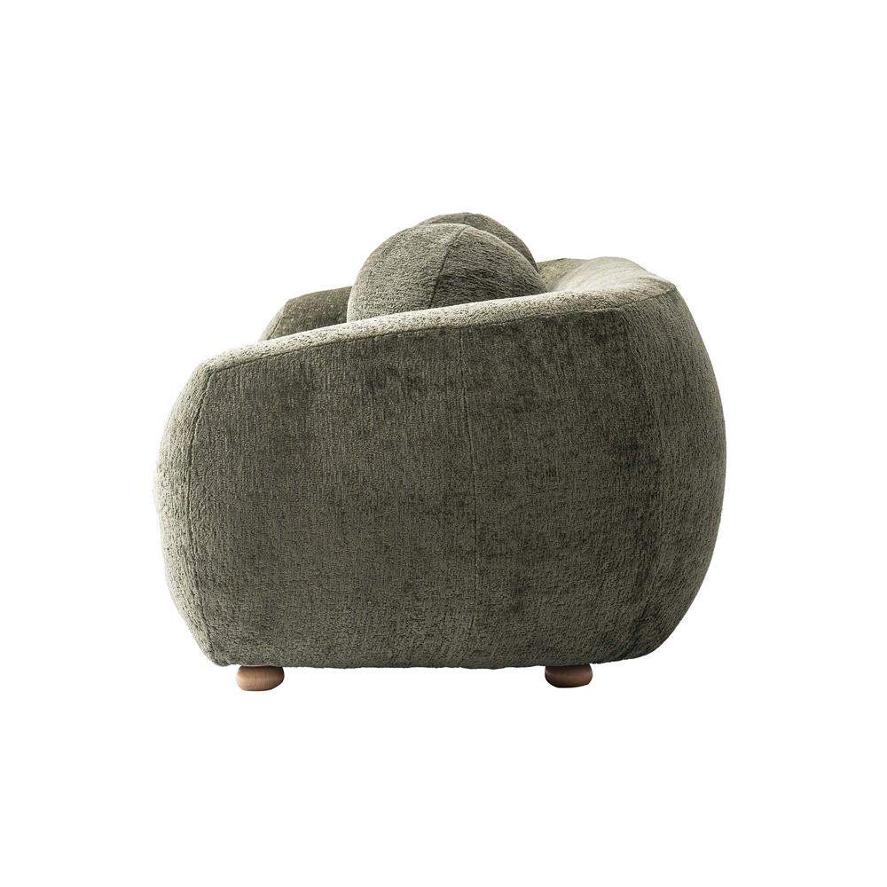 Manhattan Comfort - Tribeca Chenille Sofa with Birch Wood Legs in Olive Green - SF015-OG veiw 5