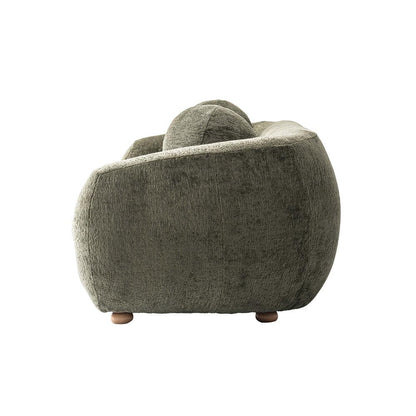 Manhattan Comfort - Tribeca Chenille Sofa with Birch Wood Legs in Olive Green - SF015-OG veiw 5