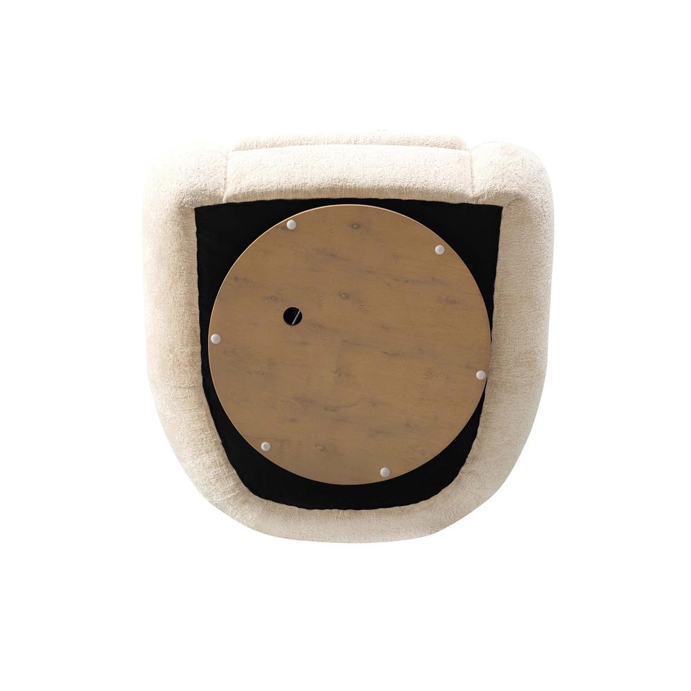 Manhattan Comfort - 2-Piece Tribeca Chenille Sofa and Accent Chair with Birch Wood Legs in Cream - 2-ACSF16-CR veiw 8