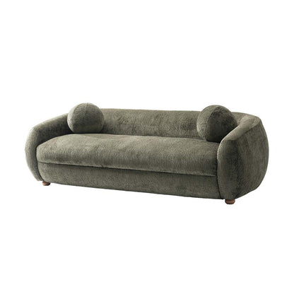 Manhattan Comfort - 3-Piece Tribeca Chenille Sofa and Accent Chairs with Birch Wood Legs in Olive Green - 3-ACSF16-OG veiw 2