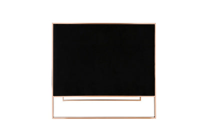 Manhattan Comfort - Trillium Velvet Loveseat with Metal Legs in Black and Gold - LS016-BK veiw 5