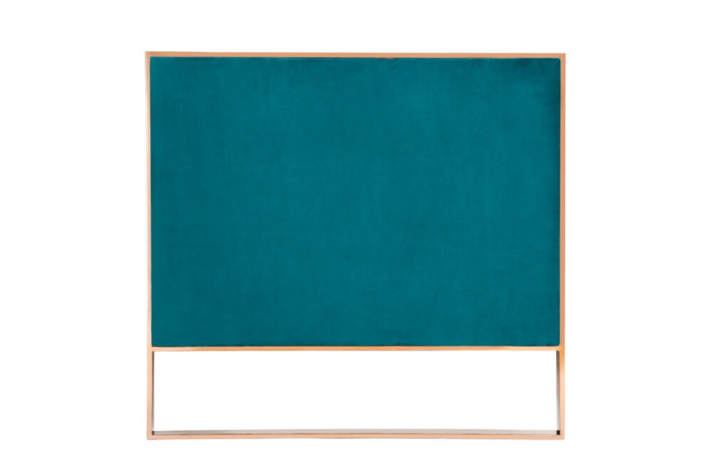 Manhattan Comfort - Trillium Velvet Sofa with Metal Legs in Aqua Blue and Gold - SF009-TL veiw 5