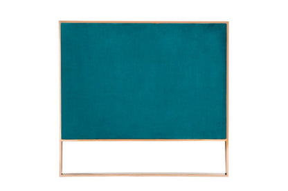 Manhattan Comfort - Trillium Velvet Sofa with Metal Legs in Aqua Blue and Gold - SF009-TL veiw 5