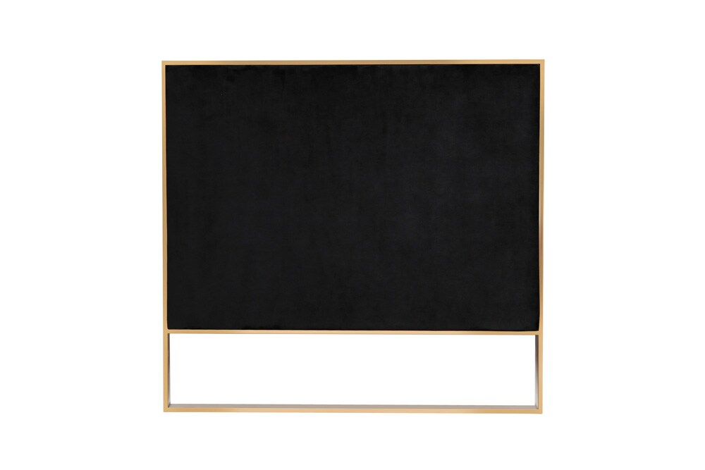 Manhattan Comfort - 2-Piece Trillium Velvet Sofa and Arm Chair Set with Metal Legs in Black and Gold - 2-SS559-BK veiw 7