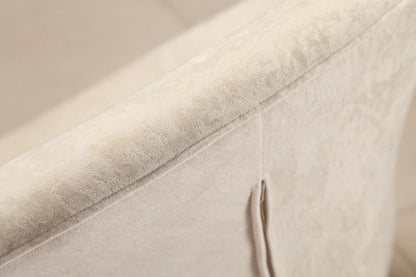 Manhattan Comfort - Tulip Velvet Accent Chair with Metal Legs in White and Polished Chrome - Set of 2 - 2-AC029-WH veiw 6