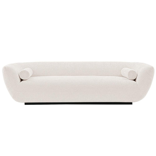 Manhattan Comfort - Ulka Chenille Sofa with Pine Wood Legs in Cream - SF011-CR veiw 1