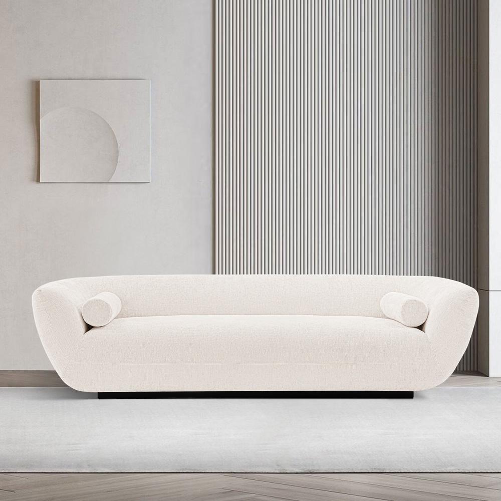 Manhattan Comfort - Ulka Chenille Sofa with Pine Wood Legs in Cream - SF011-CR veiw 8