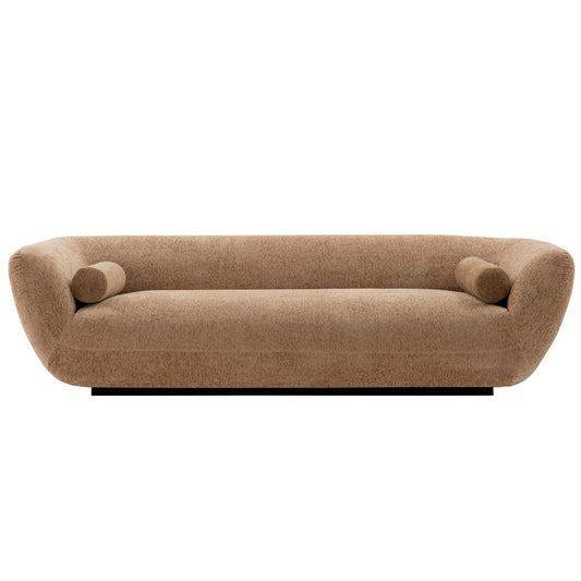 Manhattan Comfort - Ulka Chenille Sofa with Pine Wood Legs in Light Brown - SF011-LB veiw 1