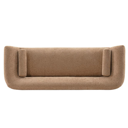Manhattan Comfort - Ulka Chenille Sofa with Pine Wood Legs in Light Brown - SF011-LB veiw 3