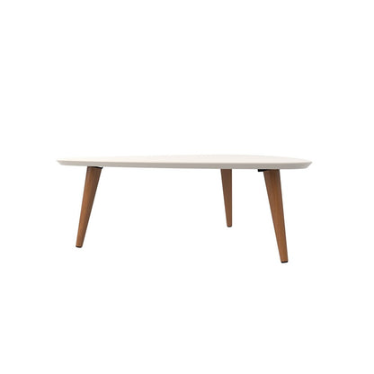 Manhattan Comfort - Utopia 33in Coffee Table with Solid Wood Legs in Off White - 89252 veiw 4