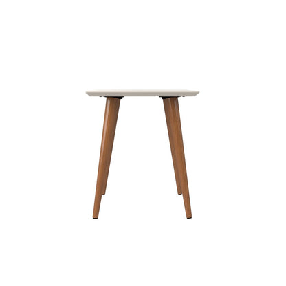 Manhattan Comfort - Utopia Square End Table with Solid Wood Legs in Off White - 89352 veiw 3