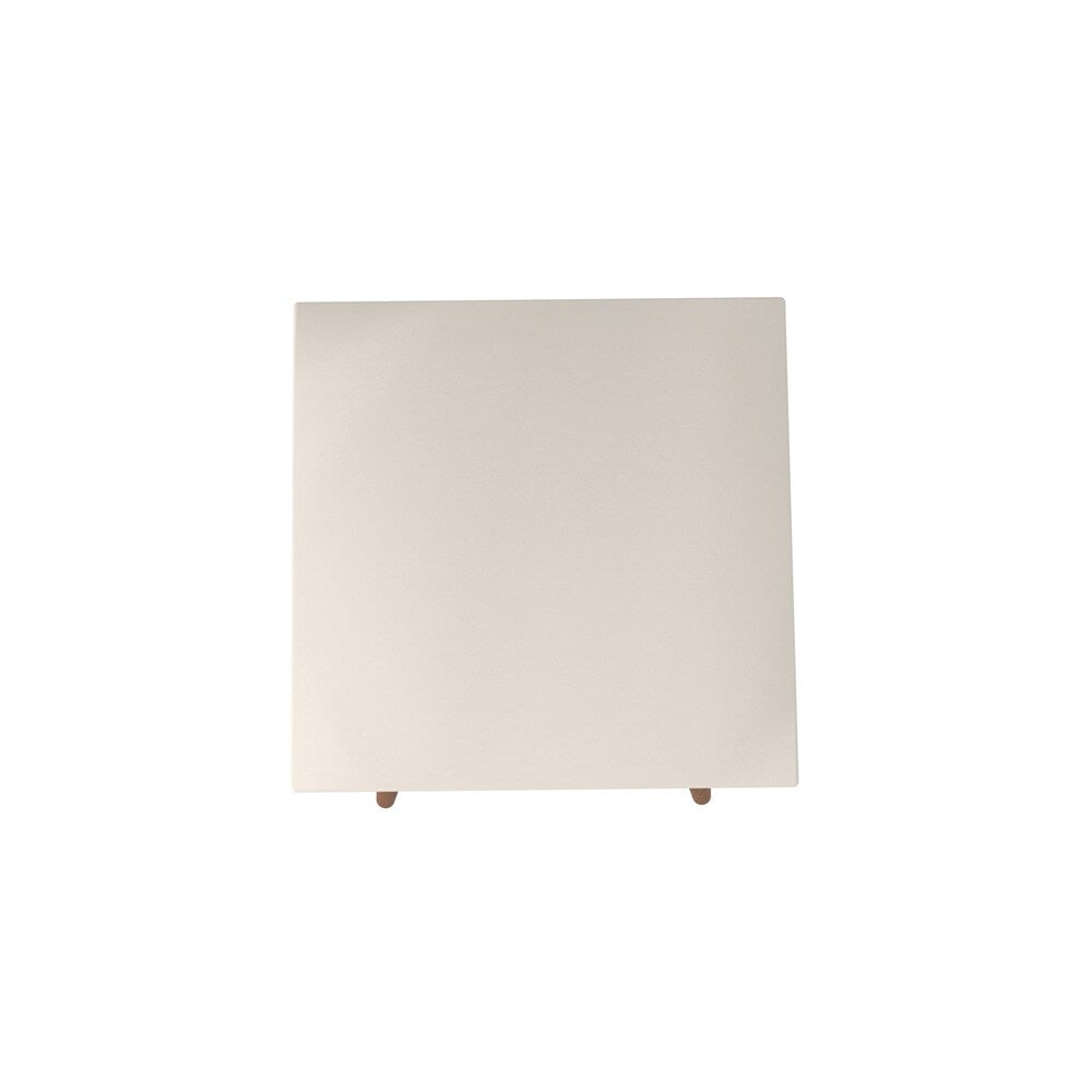 Manhattan Comfort - Utopia Square End Table with Solid Wood Legs in Off White - 89352 veiw 4
