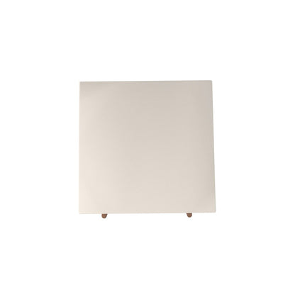 Manhattan Comfort - Utopia Square End Table with Solid Wood Legs in Off White - 89352 veiw 4