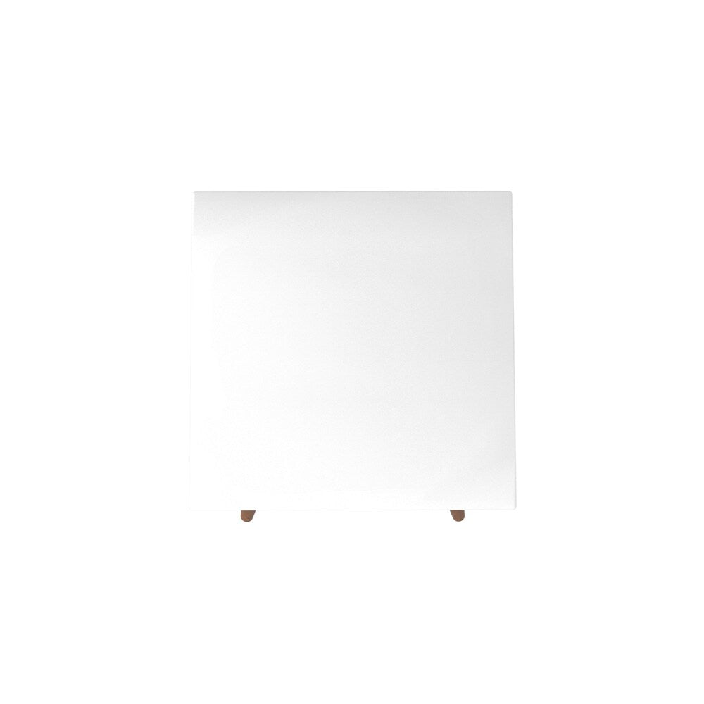 Manhattan Comfort - Utopia Square End Table with Solid Wood Legs in White Gloss - 89351 veiw 2
