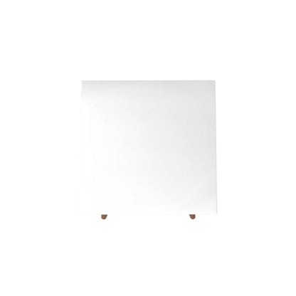 Manhattan Comfort - Utopia Square End Table with Solid Wood Legs in White Gloss - 89351 veiw 2