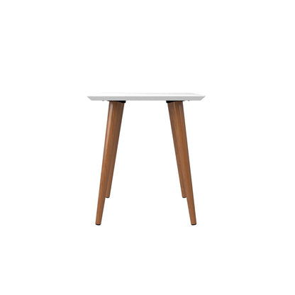 Manhattan Comfort - Utopia Square End Table with Solid Wood Legs in White Gloss - 89351 veiw 3