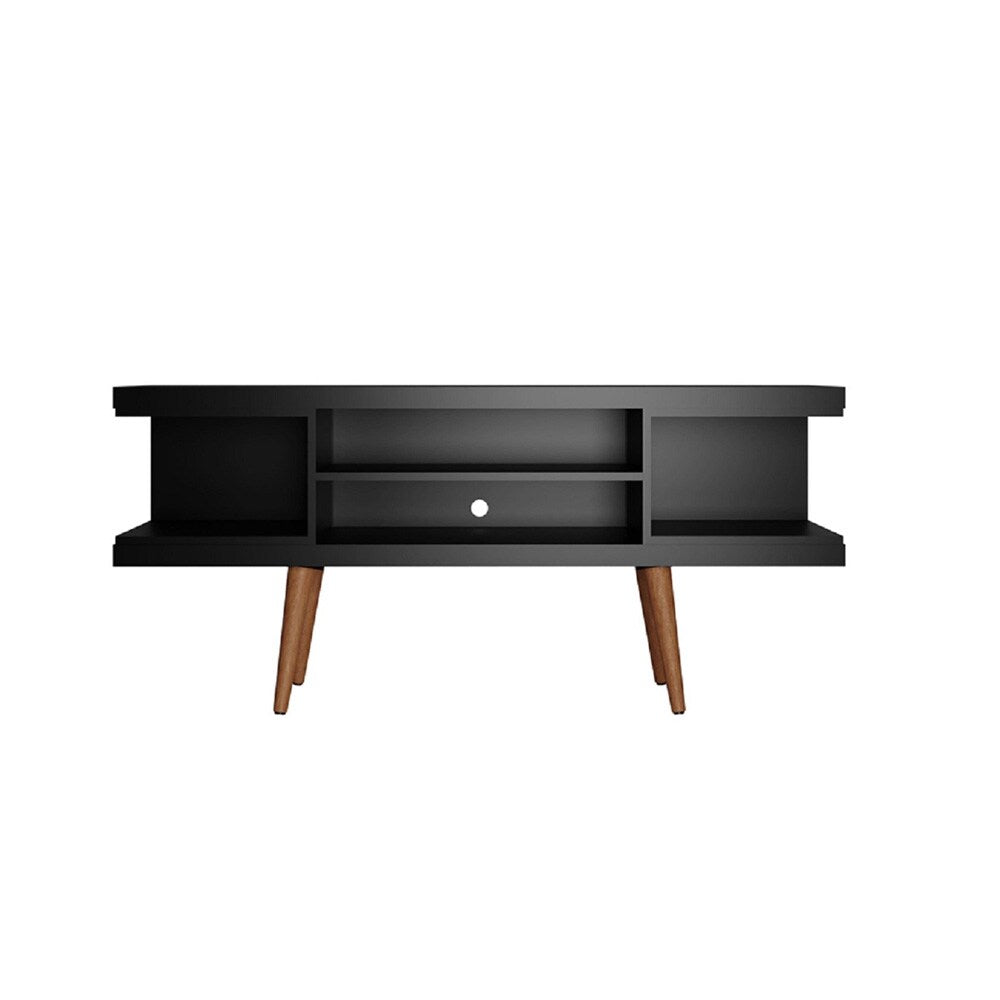 Manhattan Comfort - Utopia TV Stand with 4 Fixed Shelves in Black - 19653 veiw 1