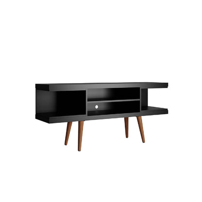 Manhattan Comfort - Utopia TV Stand with 4 Fixed Shelves in Black - 19653 veiw 2