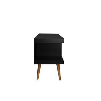 Manhattan Comfort - Utopia TV Stand with 4 Fixed Shelves in Black - 19653 veiw 3