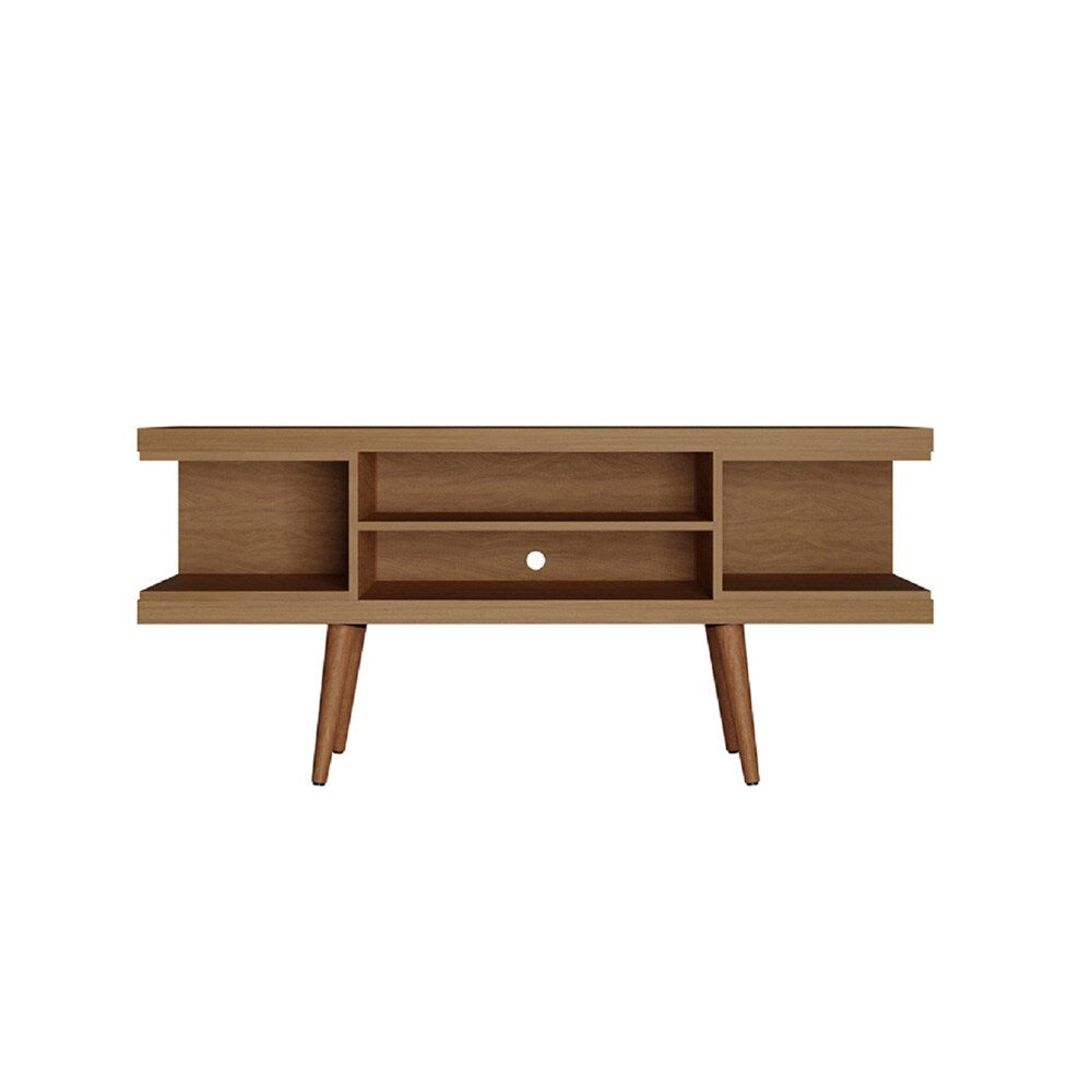 Manhattan Comfort - Utopia TV Stand with 4 Fixed Shelves in Maple Cream - 19655 veiw 1