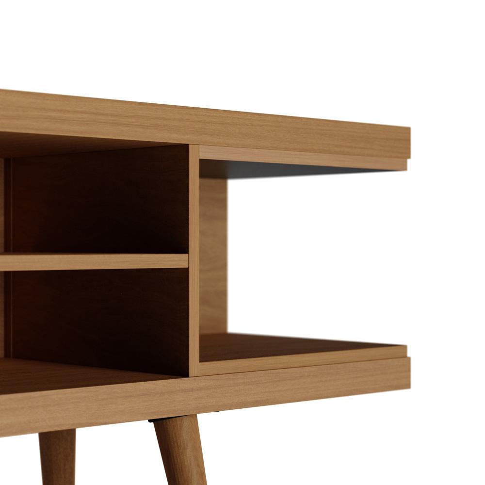 Manhattan Comfort - Utopia TV Stand with 4 Fixed Shelves in Maple Cream - 19655 veiw 5