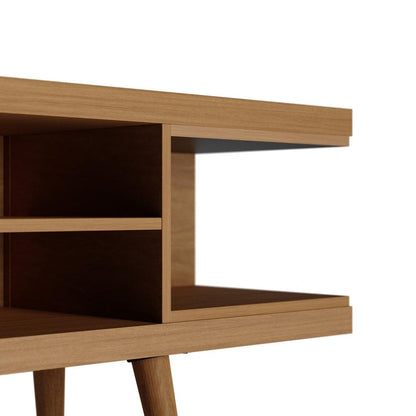 Manhattan Comfort - Utopia TV Stand with 4 Fixed Shelves in Maple Cream - 19655 veiw 5