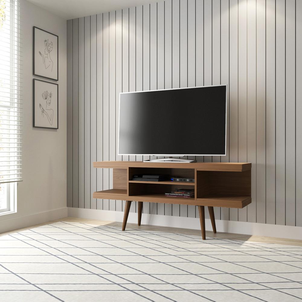 Manhattan Comfort - Utopia TV Stand with 4 Fixed Shelves in Maple Cream - 19655 veiw 6