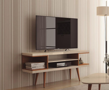 Manhattan Comfort - Utopia TV Stand with 4 Fixed Shelves in Off White and Maple Cream - 19651 veiw 7