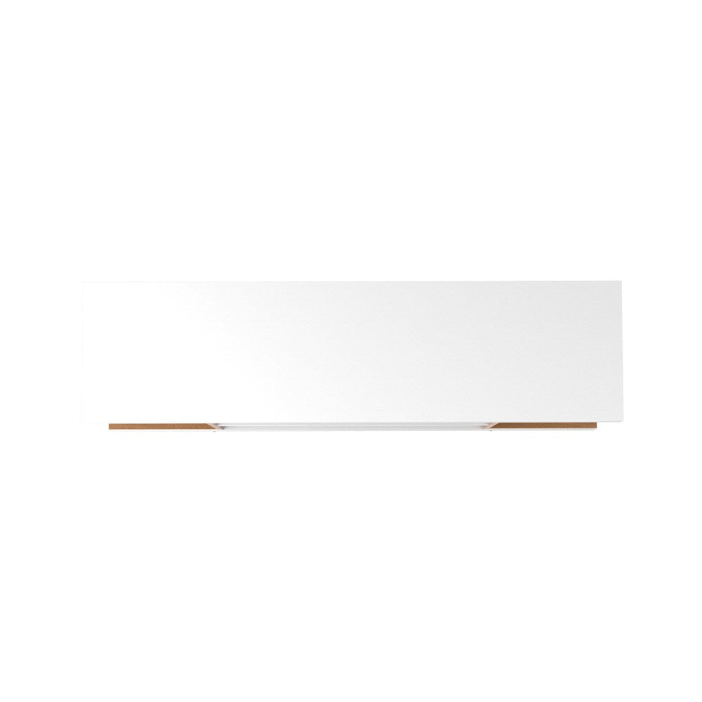 Manhattan Comfort - Utopia TV Stand with 4 Fixed Shelves in White Gloss and Maple Cream - 19652 veiw 4