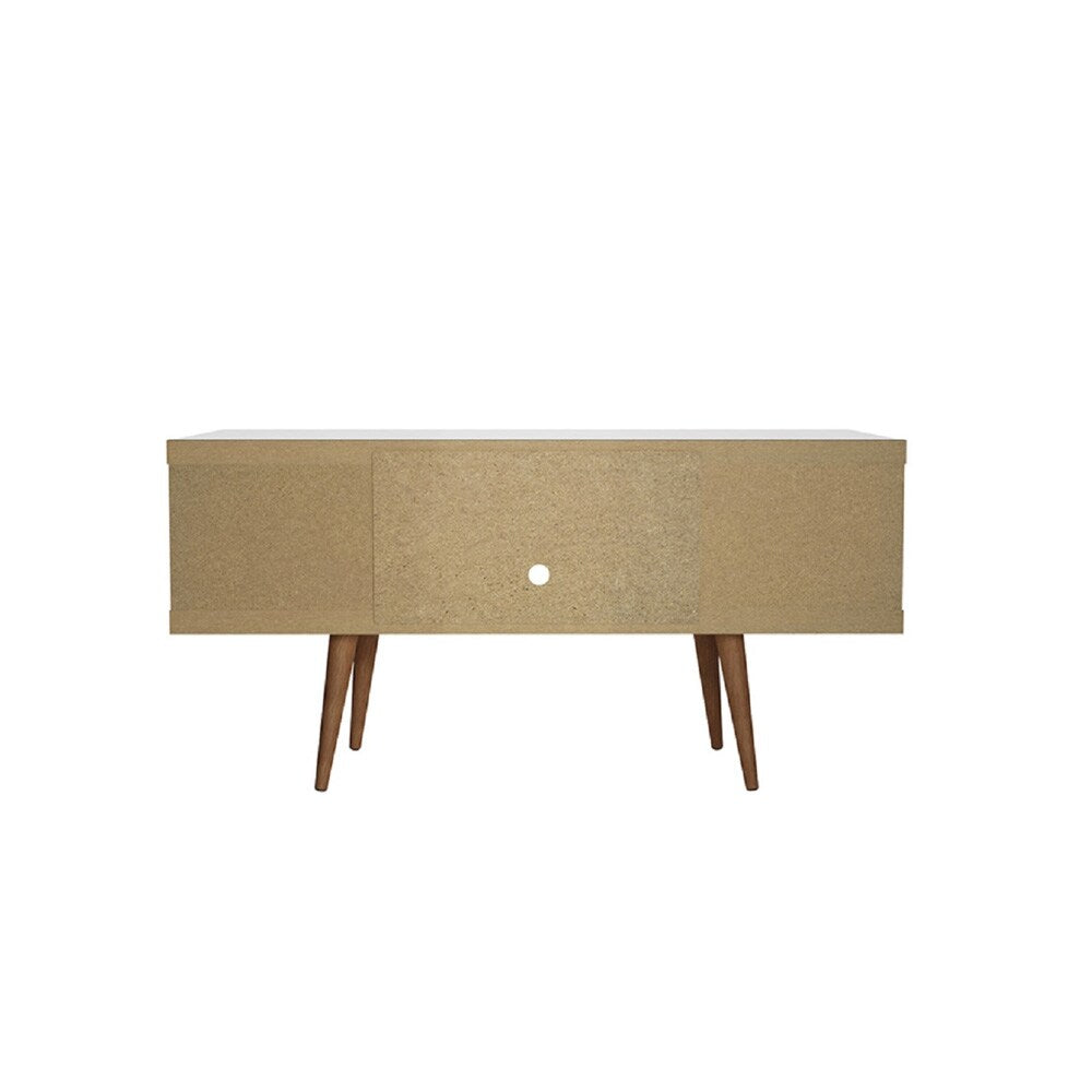 Manhattan Comfort - Utopia TV Stand with 4 Fixed Shelves in White Matte - 19654 veiw 4