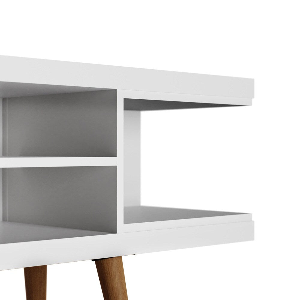 Manhattan Comfort - Utopia TV Stand with 4 Fixed Shelves in White Matte - 19654 veiw 5