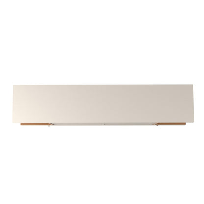 Manhattan Comfort - Utopia TV Stand with 5 Fixed Shelves in Off White and Maple Cream - 19751 veiw 5