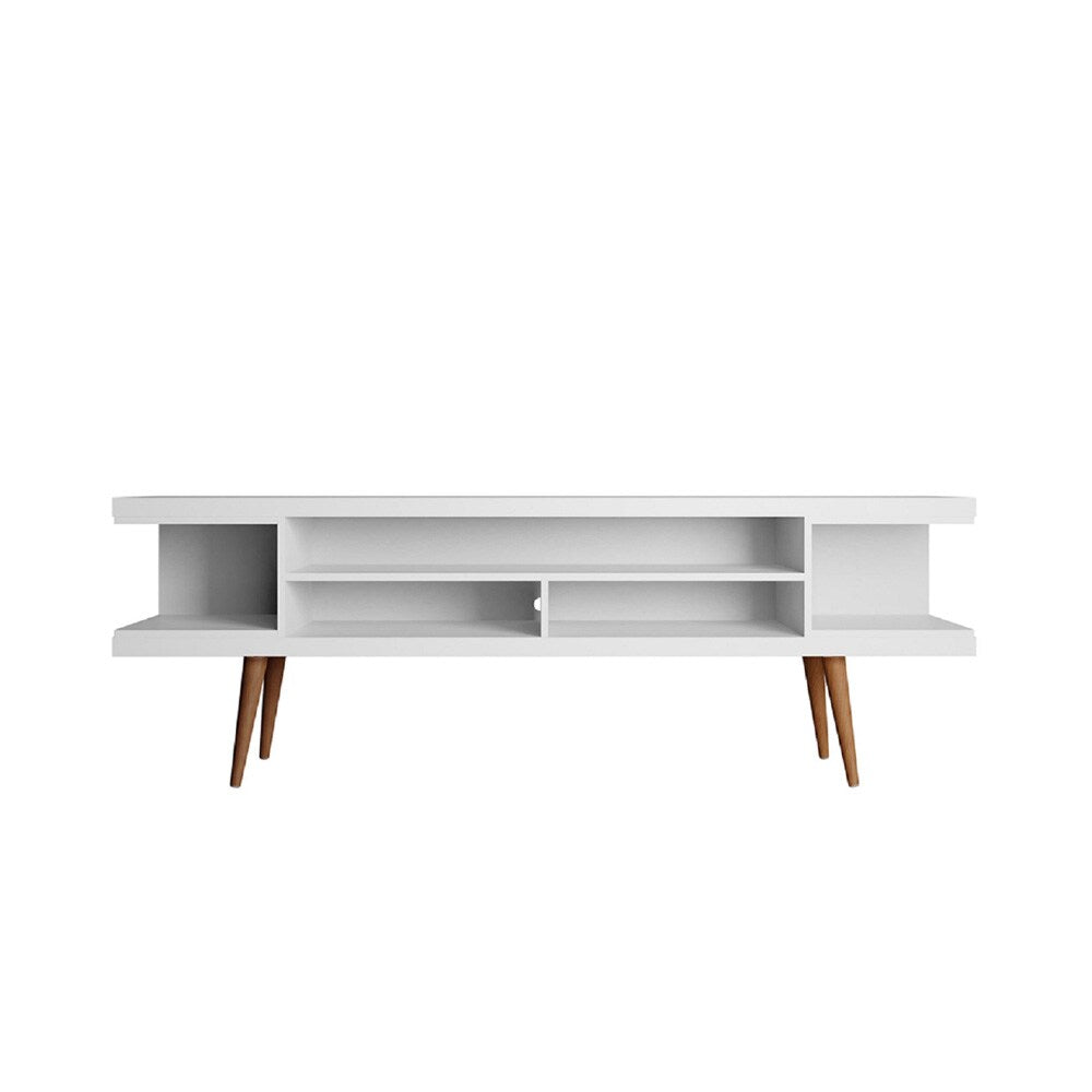 Manhattan Comfort - Utopia TV Stand with 5 Fixed Shelves in White Matte - 19754 veiw 1