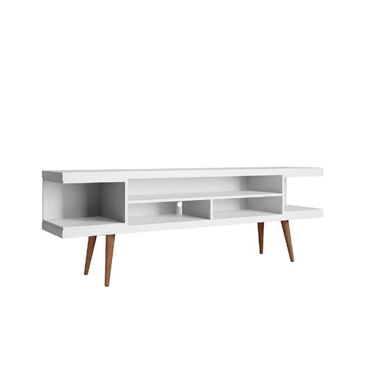 Manhattan Comfort - Utopia TV Stand with 5 Fixed Shelves in White Matte - 19754 veiw 2