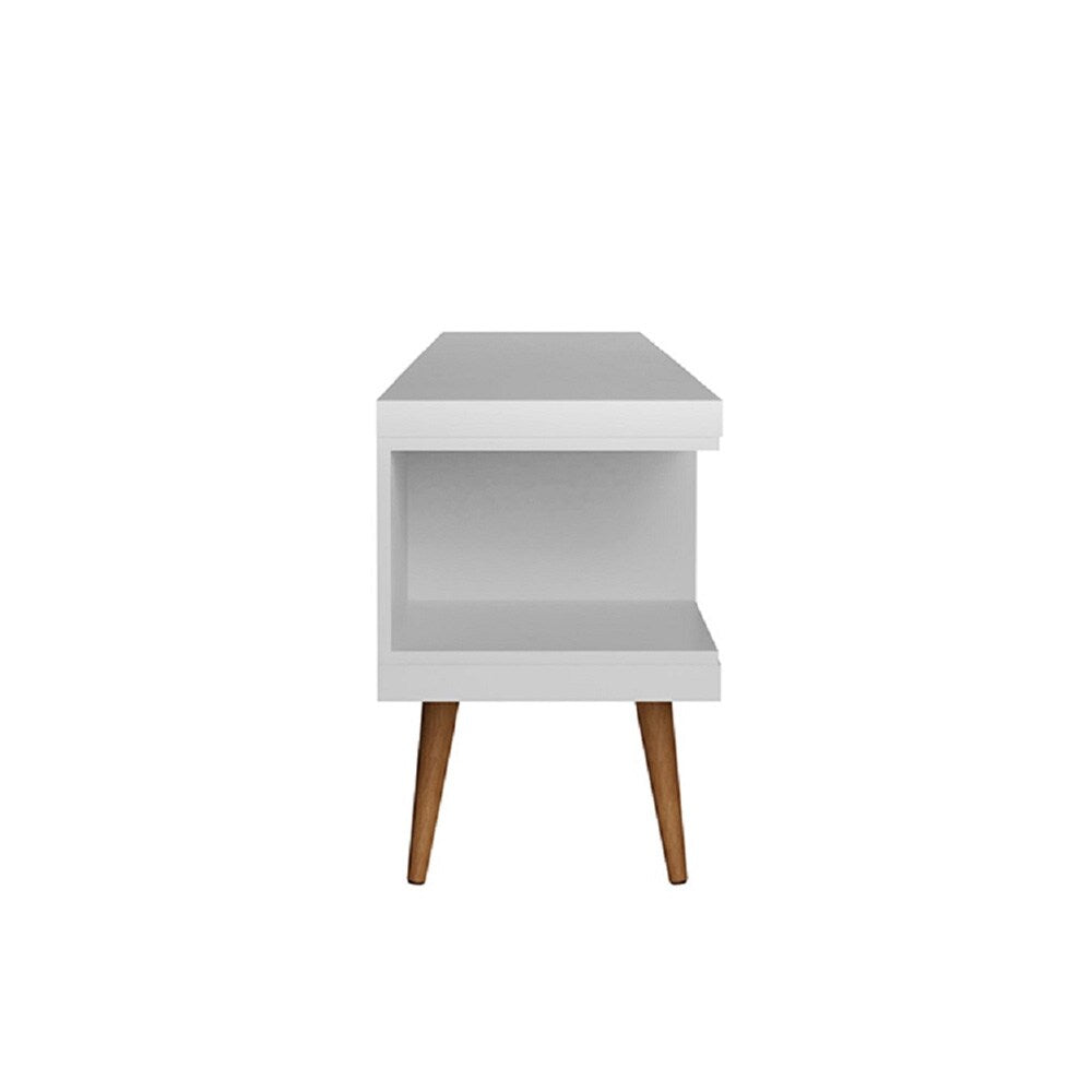 Manhattan Comfort - Utopia TV Stand with 5 Fixed Shelves in White Matte - 19754 veiw 3