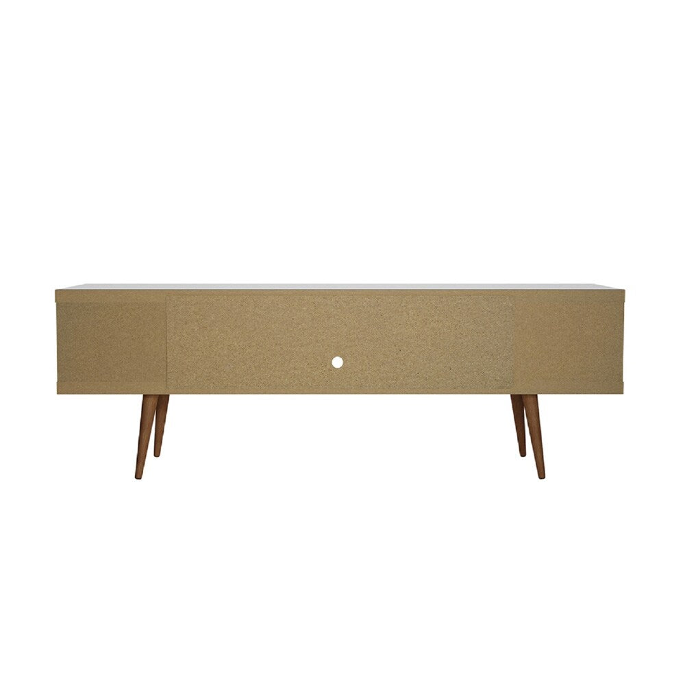 Manhattan Comfort - Utopia TV Stand with 5 Fixed Shelves in White Matte - 19754 veiw 4