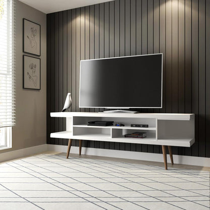 Manhattan Comfort - Utopia TV Stand with 5 Fixed Shelves in White Matte - 19754 veiw 6