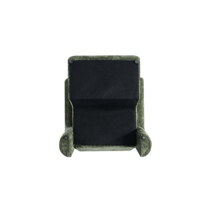 Manhattan Comfort - Verandah Chenille Accent Chairs with Wood with Fabric Upholstery Legs in Olive Green - Set of 2 - 2-AC069-OG veiw 7