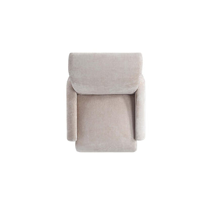 Manhattan Comfort - Verandah Chenille Accent Chair with Wood with Fabric Upholstery Legs in Beige - AC069-BE veiw 6
