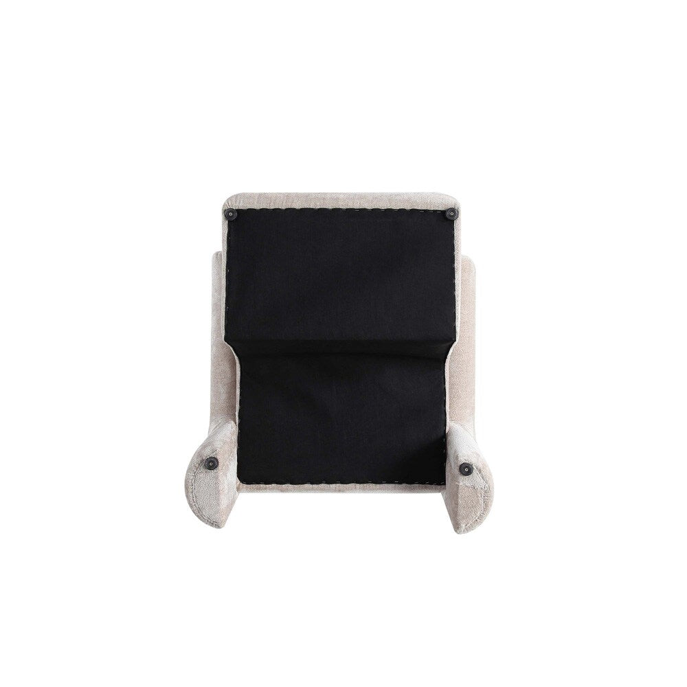 Manhattan Comfort - Verandah Chenille Accent Chair with Wood with Fabric Upholstery Legs in Beige - AC069-BE veiw 7
