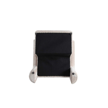 Manhattan Comfort - Verandah Chenille Accent Chair with Wood with Fabric Upholstery Legs in Beige - AC069-BE veiw 7