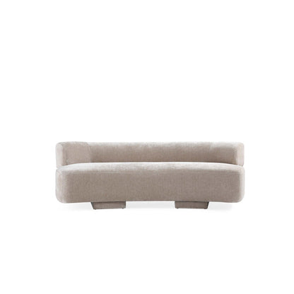 Manhattan Comfort - Verandah 90W Chenille Sofa with Wood with Fabric Upholstery Legs in Beige - LS017-BE veiw 2