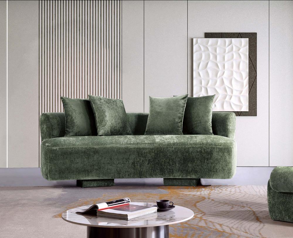 Manhattan Comfort - Verandah 90W Chenille Sofa with Wood with Fabric Upholstery Legs in Olive Green - LS017-OG veiw 10