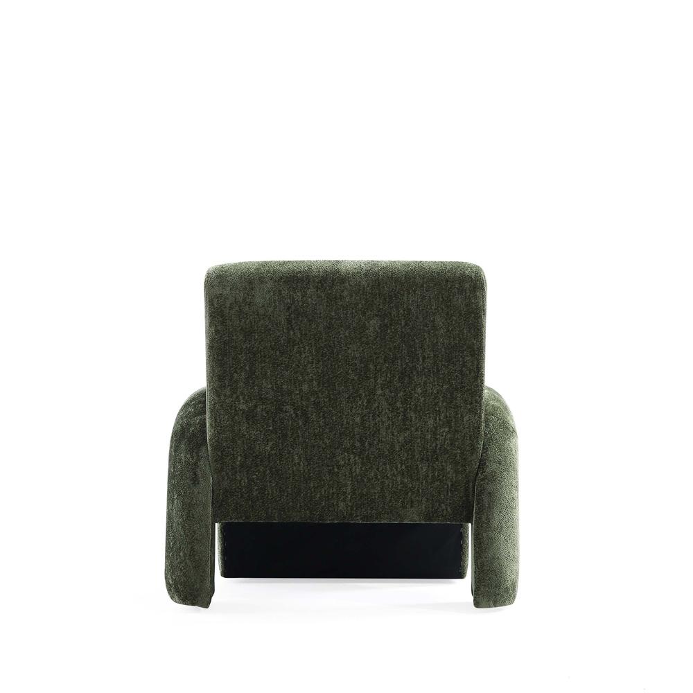 Manhattan Comfort - 2-Piece Verandah Chenille Sofa and Accent Chair with Wood with Fabric Upholstery Legs in Olive Green - 2-LSAC1769-OG veiw 9