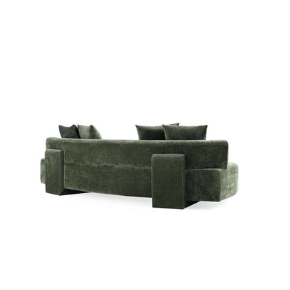 Manhattan Comfort - 2-Piece Verandah Chenille XL Sofa and Accent Chair with Wood with Fabric Upholstery Legs in Olive Green - 2-SFAC1669-OG veiw 10
