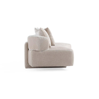 Manhattan Comfort - 2-Piece Verandah Chenille Sofa and XL Sofa with Wood with Fabric Upholstery Legs in Beige - 2-SFLS1617-BE veiw 5