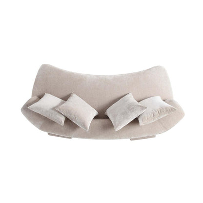 Manhattan Comfort - 2-Piece Verandah Chenille Sofa and XL Sofa with Wood with Fabric Upholstery Legs in Beige - 2-SFLS1617-BE veiw 6