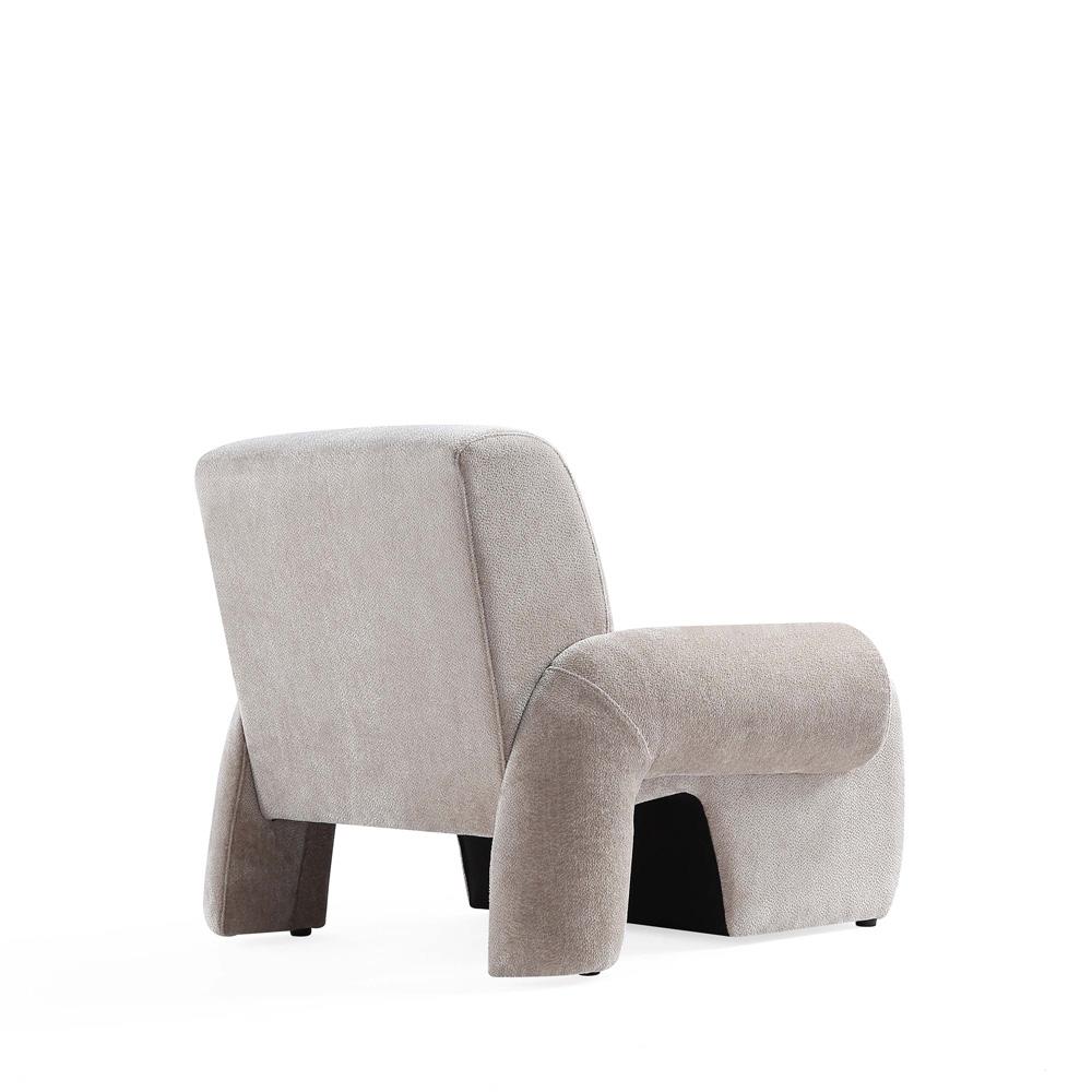 Manhattan Comfort - 3-Piece Verandah Chenille Sofa and Accent Chairs with Wood with Fabric Upholstery Legs in Beige - 3-LSAC1769-BE veiw 8