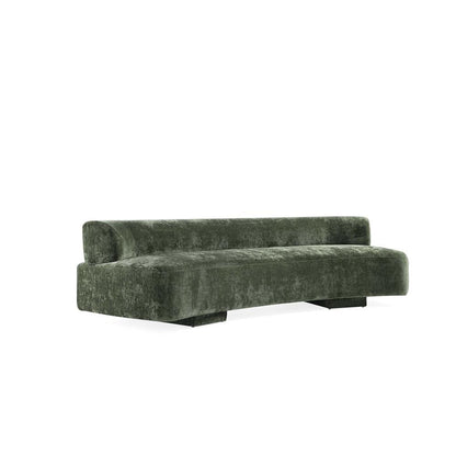 Manhattan Comfort - 3-Piece Verandah Chenille XL Sofa and Accent Chairs with Wood with Fabric Upholstery Legs in Olive Green - 3-SFAC1669-OG veiw 2